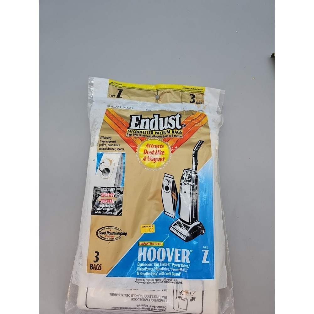 New Genuine Hoover Microfilter  Type Z Endust 3‎ Count New